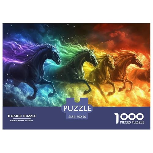 Puzzle Pferds Mit 1000 Teilen Für Erwachsene,Flammeffekte EIN Unmögliches Geschicklichkeitsspiel Lernspiel Spielzeug Geschenk Home-Dekoration 70x50cm/1000pcs Puzzle Pferds Mit 1000 Teilen Für Erwachsene,Flammeffekte EIN Unmögliches Geschicklichkeitsspiel Lernspiel Spielzeug Geschenk Home-Dekoration 70x50cm/1000pcs von YYVKPMLXC