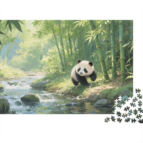 Puzzle Riesenpanda 1000 Teilen Für Erwachsene,Bambuswald Intelligenz-Puzzle Herausforderungsspielzeug, Familien-Puzzlespiel Home-Dekoration 1000pcs (75x50cm) von YYVKPMLXC