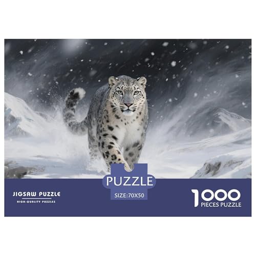 Puzzle SchneeLeopard Mit 1000 Teilen Für Erwachsene,Schneesturm Berg Anspruchsvolles Spielzeug Intelligenz-Puzzle Home-Dekoration 70x50cm/1000pcs Puzzle SchneeLeopard Mit 1000 Teilen Für Erwachsene,Schneesturm Berg Anspruchsvolles Spielzeug Intelligenz-Puzzle Home-Dekoration 70x50cm/1000pcs von YYVKPMLXC