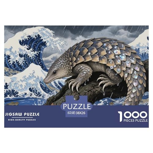 Puzzle Schuppentiere 1000 Stücken Für Erwachsene,Große Welle EIN Unmögliches Geschicklichkeitsspiel Lernspiel Spielzeug Geschenk Home-Dekoration 38x26cm/1000pcs von YYVKPMLXC
