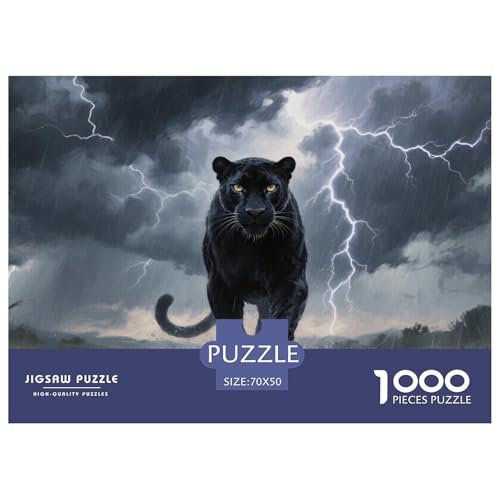Puzzle Schwarzer Panther Mit 1000 Teilen Für Erwachsene,Gewitter Wilderness Herausforderungsspielzeug Denksport-Puzzle Home-Dekoration 70x50cm/1000pcs Puzzle Schwarzer Panther Mit 1000 Teilen Für Erwachsene,Gewitter Wilderness Herausforderungsspielzeug Denksport-Puzzle Home-Dekoration 70x50cm/1000pcs von YYVKPMLXC