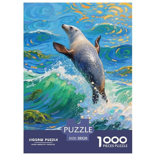 Puzzle Seehund 1000 Stücken Für Erwachsene,Wellenlandschaft EIN Unmögliches Geschicklichkeitsspiel Lernspiel Spielzeug Geschenk Home-Dekoration 38x26cm/1000pcs Puzzle Seehund 1000 Stücken Für Erwachsene,Wellenlandschaft EIN Unmögliches Geschicklichkeitsspiel Lernspiel Spielzeug Geschenk Home-Dekoration 38x26cm/1000pcs von YYVKPMLXC