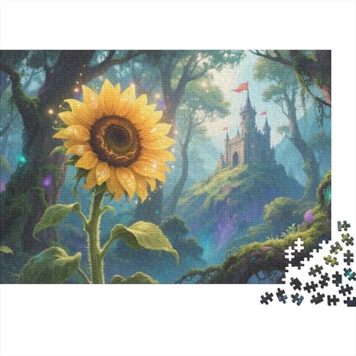 Puzzle Sonnenblume Mit 1000 Teilen Für Erwachsene, Herausforderungsspielzeug Denksport-Puzzle Home-Dekoration 1000pcs (75x50cm) von YYVKPMLXC