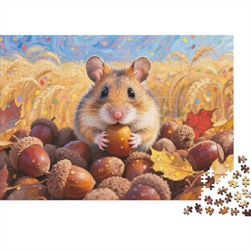 Puzzle Syrischer Hamster Aus 1000 Stücken Für Erwachsene,Herbsternte EIN Unmögliches Geschicklichkeitsspiel, Lernspiel Spielzeug Geschenk Home-Dekoration 1000pcs (75x50cm) von YYVKPMLXC