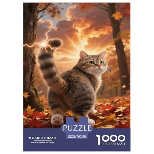 Puzzle Tabby Katze Mit 1000 Teilen Für Erwachsene,Sonnuntergang Anspruchsvolles Spielzeug Lernspiel Spielzeug Geschenk Home-Dekoration 70x50cm/1000pcs Puzzle Tabby Katze Mit 1000 Teilen Für Erwachsene,Sonnuntergang Anspruchsvolles Spielzeug Lernspiel Spielzeug Geschenk Home-Dekoration 70x50cm/1000pcs von YYVKPMLXC