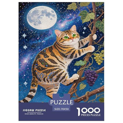Puzzle Tabby Katze Mit 1000 Teilen Für Erwachsene,Sternenhimmel Anspruchsvolles Spielzeug Intelligenz-Puzzle Home-Dekoration 70x50cm/1000pcs Puzzle Tabby Katze Mit 1000 Teilen Für Erwachsene,Sternenhimmel Anspruchsvolles Spielzeug Intelligenz-Puzzle Home-Dekoration 70x50cm/1000pcs von YYVKPMLXC