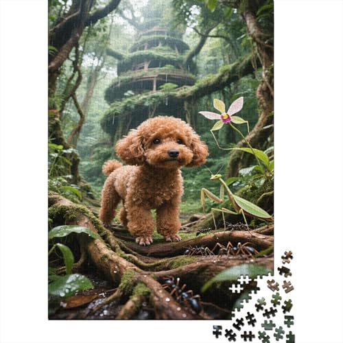 Puzzle Teacup Pudel Aus 1000 Stücken Für Erwachsene Tropischer Regenwald Herausforderungsspielzeug Formpuzzle Lernspiel Spielzeug Geschenk Home-Dekoration 1000pcs (75x50cm) von YYVKPMLXC