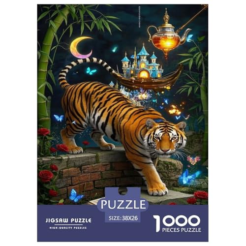 Puzzle Tiger Mit 1000 Teilen Für Erwachsene,Oriental Fantasie-Stil Herausforderungsspielzeug Intelligenz-Puzzle Home-Dekoration 38x26cm/1000pcs Puzzle Tiger Mit 1000 Teilen Für Erwachsene,Oriental Fantasie-Stil Herausforderungsspielzeug Intelligenz-Puzzle Home-Dekoration 38x26cm/1000pcs von YYVKPMLXC