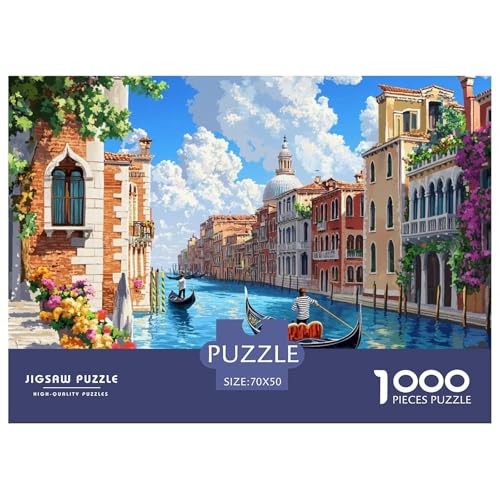 Puzzle Venedig, die Wasservielstadt Mit 1000 Teilen Für Erwachsene,Kanal Scene Anspruchsvolles Spielzeug Intelligenz-Puzzle Home-Dekoration 70x50cm/1000pcs Puzzle Venedig, die Wasservielstadt Mit 1000 Teilen Für Erwachsene,Kanal Scene Anspruchsvolles Spielzeug Intelligenz-Puzzle Home-Dekoration 70x50cm/1000pcs von YYVKPMLXC