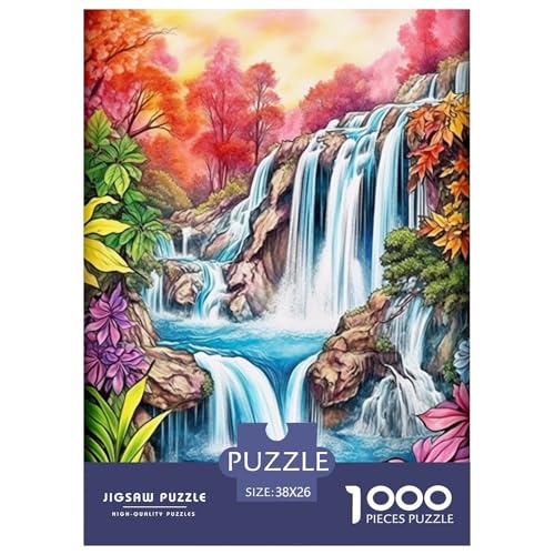 Puzzle Wasserfall 1000 Stücken Für Erwachsene,Bunt Vegetation EIN Unmögliches Geschicklichkeitsspiel Lernspiel Spielzeug Geschenk Home-Dekoration 38x26cm/1000pcs Puzzle Wasserfall 1000 Stücken Für Erwachsene,Bunt Vegetation EIN Unmögliches Geschicklichkeitsspiel Lernspiel Spielzeug Geschenk Home-Dekoration 38x26cm/1000pcs von YYVKPMLXC
