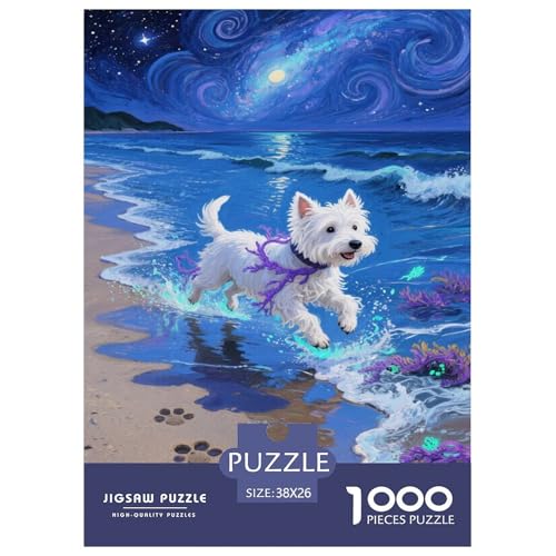 Puzzle West Highland Weißer Terrier Mit 1000 Teilen Für Erwachsene,Serene Strand Anspruchsvolles Spielzeug Lernspiel Spielzeug Geschenk Home-Dekoration 38x26cm/1000pcs Puzzle West Highland Weißer Terrier Mit 1000 Teilen Für Erwachsene,Serene Strand Anspruchsvolles Spielzeug Lernspiel Spielzeug Geschenk Home-Dekoration 38x26cm/1000pcs von YYVKPMLXC