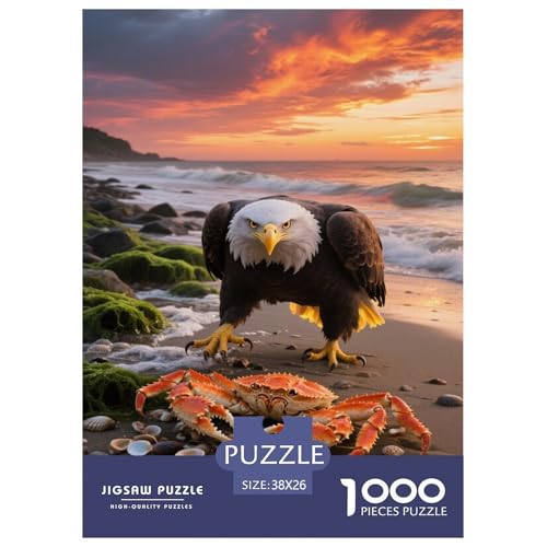 Puzzle White-Tailed Adler Mit 1000 Teilen Für Erwachsene,Küsten Dämmerung EIN Unmögliches Geschicklichkeitsspiel Lernspiel Spielzeug Geschenk Home-Dekoration 38x26cm/1000pcs Puzzle White-Tailed Adler Mit 1000 Teilen Für Erwachsene,Küsten Dämmerung EIN Unmögliches Geschicklichkeitsspiel Lernspiel Spielzeug Geschenk Home-Dekoration 38x26cm/1000pcs von YYVKPMLXC
