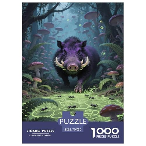 Puzzle Wildschwein Mit 1000 Teilen Für Erwachsene,Magischer Wald EIN Unmögliches Geschicklichkeitsspiel Lernspiel Spielzeug Geschenk Home-Dekoration 70x50cm/1000pcs Puzzle Wildschwein Mit 1000 Teilen Für Erwachsene,Magischer Wald EIN Unmögliches Geschicklichkeitsspiel Lernspiel Spielzeug Geschenk Home-Dekoration 70x50cm/1000pcs von YYVKPMLXC