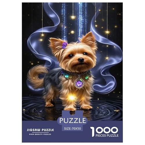 Puzzle Yorkshire-Terrier 1000 Stücken Für Erwachsene,Sternenhimmel Nacht Szene EIN Unmögliches Geschicklichkeitsspiel Lernspiel Spielzeug Geschenk Home-Dekoration 70x50cm/1000pcs Puzzle Yorkshire-Terrier 1000 Stücken Für Erwachsene,Sternenhimmel Nacht Szene EIN Unmögliches Geschicklichkeitsspiel Lernspiel Spielzeug Geschenk Home-Dekoration 70x50cm/1000pcs von YYVKPMLXC
