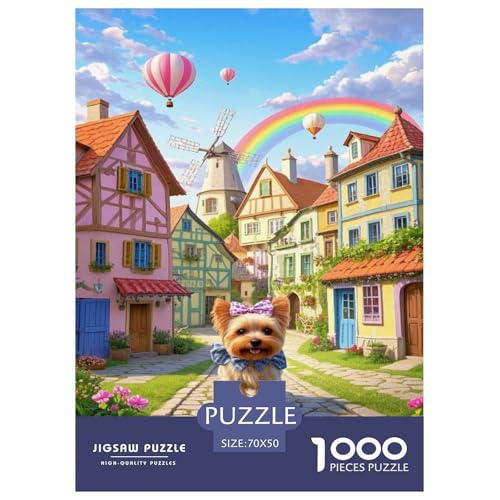 Puzzle Yorkshire Terrier Mit 1000 Teilen Für Erwachsene,Ländlicher Stil EIN Unmögliches Geschicklichkeitsspiel Lernspiel Spielzeug Geschenk Home-Dekoration 70x50cm/1000pcs Puzzle Yorkshire Terrier Mit 1000 Teilen Für Erwachsene,Ländlicher Stil EIN Unmögliches Geschicklichkeitsspiel Lernspiel Spielzeug Geschenk Home-Dekoration 70x50cm/1000pcs von YYVKPMLXC