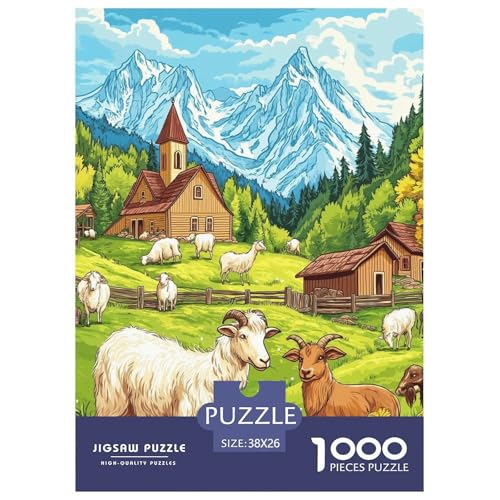 Puzzle Ziege Mit 1000 Teilen Für Erwachsene,Bergbauernhof EIN Unmögliches Geschicklichkeitsspiel Lernspiel Spielzeug Geschenk Home-Dekoration 38x26cm/1000pcs Puzzle Ziege Mit 1000 Teilen Für Erwachsene,Bergbauernhof EIN Unmögliches Geschicklichkeitsspiel Lernspiel Spielzeug Geschenk Home-Dekoration 38x26cm/1000pcs von YYVKPMLXC