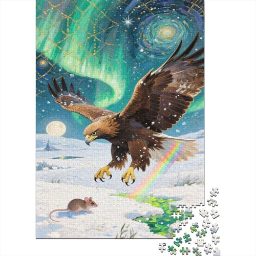 Puzzles Adler Mit 1000 Stücken Für Erwachsene Sternenhimmel Herausforderungsspielzeug Holzpuzzles Familien-Puzzlespiel Home-Dekoration 1000pcs (75x50cm) von YYVKPMLXC