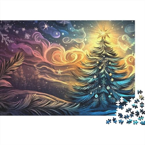 Puzzles Aus 1000 Teilen Für Erwachsene Weihnachtsbaum Anspruchsvolles Spielzeug Traumhafte Farben Holzpuzzles Familien-Puzzlespiel Home-Dekoration 1000pcs (75x50cm) von YYVKPMLXC