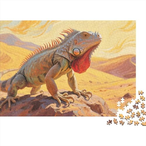 Puzzles Chamäleon Aus 1000 Teilen Für Erwachsene,Exotische Wüste EIN Unmögliches Geschicklichkeitsspiel Intelligenz-Puzzle Home-Dekoration 1000pcs (75x50cm) von YYVKPMLXC