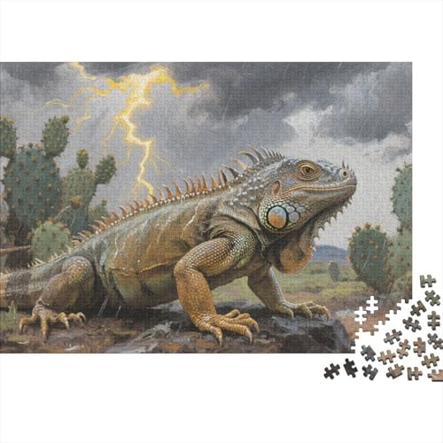 Puzzles Chamäleon Mit 1000 Stücken Für Erwachsene,Gewitterwüste Anspruchsvolles Spielzeug Intelligenz-Puzzle Home-Dekoration 1000pcs (75x50cm) von YYVKPMLXC