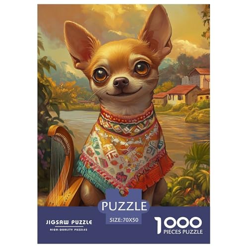 Puzzles Chihuahua-Hund Mit 1000 Stücken Für Erwachsene,Pastorale Landschaft EIN Unmögliches Geschicklichkeitsspiel Familien-Puzzlespiel Home-Dekoration 70x50cm/1000pcs Puzzles Chihuahua-Hund Mit 1000 Stücken Für Erwachsene,Pastorale Landschaft EIN Unmögliches Geschicklichkeitsspiel Familien-Puzzlespiel Home-Dekoration 70x50cm/1000pcs von YYVKPMLXC