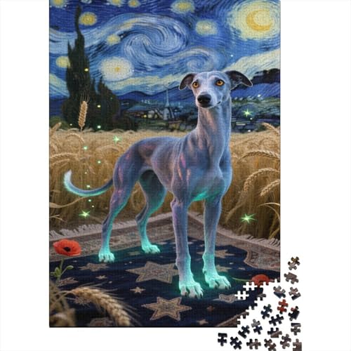 Puzzles Greyhound Mit 1000 Stücken Für Erwachsene Weizenfeld Anspruchsvolles Spielzeug Formpuzzle Lernspiel Spielzeug Geschenk Home-Dekoration 1000pcs (75x50cm) von YYVKPMLXC