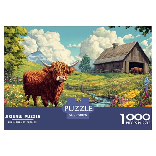 Puzzles Hochlandrind Mit 1000 Stücken Für Erwachsene,Heitere Landschaft Intelligenz-Puzzle Herausforderungsspielzeug, Familien-Puzzlespiel Home-Dekoration 38x26cm/1000pcs Puzzles Hochlandrind Mit 1000 Stücken Für Erwachsene,Heitere Landschaft Intelligenz-Puzzle Herausforderungsspielzeug, Familien-Puzzlespiel Home-Dekoration 38x26cm/1000pcs von YYVKPMLXC