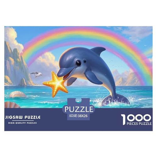 Puzzles Kleiner Delfin Mit 1000 Stücken Für Erwachsene,Meereslandschaft Anspruchsvolles Spielzeug Intelligenz-Puzzle Home-Dekoration 38x26cm/1000pcs Puzzles Kleiner Delfin Mit 1000 Stücken Für Erwachsene,Meereslandschaft Anspruchsvolles Spielzeug Intelligenz-Puzzle Home-Dekoration 38x26cm/1000pcs von YYVKPMLXC