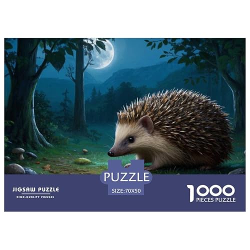 Puzzles Kleiner Igel Mit 1000 Stücken Für Erwachsene,Mondnacht Wald Anspruchsvolles Spielzeug Schnipselpuzzle, Intelligenz-Puzzle Home-Dekoration 70x50cm/1000pcs Puzzles Kleiner Igel Mit 1000 Stücken Für Erwachsene,Mondnacht Wald Anspruchsvolles Spielzeug Schnipselpuzzle, Intelligenz-Puzzle Home-Dekoration 70x50cm/1000pcs von YYVKPMLXC