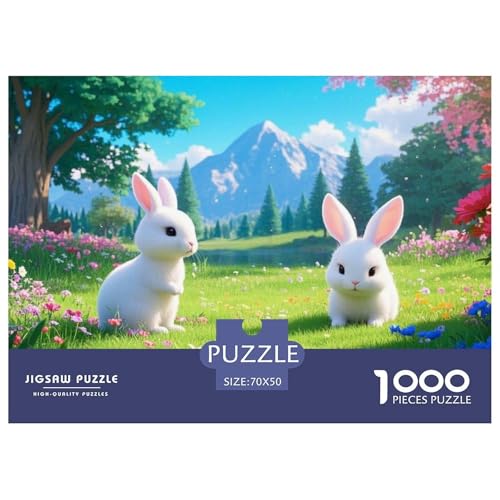 Puzzles Kleiner weißer Hase Aus 1000 Teilen Für Erwachsene,Spring Natürliche Landschaft Denksport-Puzzle Anspruchsvolles Spielzeug, Familien-Puzzlespiel Home-Dekoration 70x50cm/1000pcs Puzzles Kleiner weißer Hase Aus 1000 Teilen Für Erwachsene,Spring Natürliche Landschaft Denksport-Puzzle Anspruchsvolles Spielzeug, Familien-Puzzlespiel Home-Dekoration 70x50cm/1000pcs von YYVKPMLXC