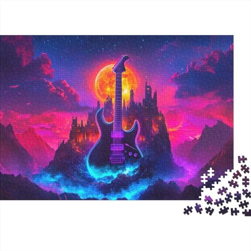 Puzzles Mit 1000 Stücken Für Erwachsene Gitarre Anspruchsvolles Spielzeug Schöne Hafenansicht Figurenpuzzle Familien-Puzzlespiel Home-Dekoration 1000pcs (75x50cm) von YYVKPMLXC
