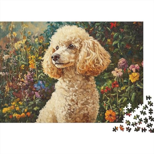 Puzzles Mit 1000 Stücken Für Erwachsene Pudel EIN Unmögliches Geschicklichkeitsspiel Blumen Formpuzzel Lernspiel Spielzeug Geschenk Home-Dekoration 1000pcs (75x50cm) von YYVKPMLXC