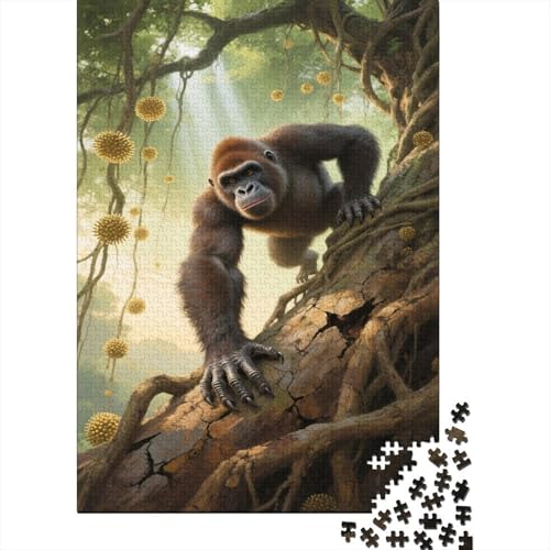Puzzles Orang-Utan Aus 1000 Teilen Für Erwachsene Tropische Regenwaldlandschaft EIN Unmögliches Geschicklichkeitsspiel Holzpuzzles Familien-Puzzlespiel Home-Dekoration 1000pcs (75x50cm) von YYVKPMLXC