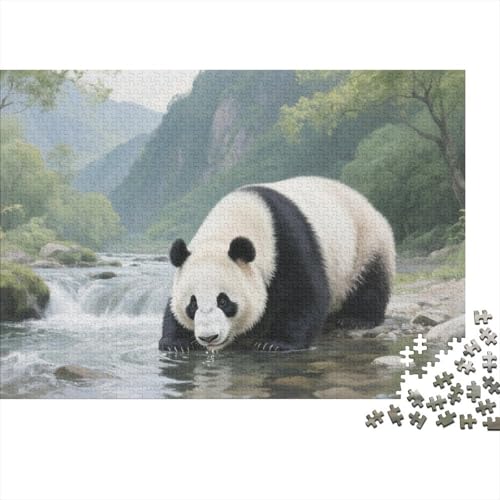 Puzzles Panda Aus 1000 Teilen Für Erwachsene,Bergbach EIN Unmögliches Geschicklichkeitsspiel Familien-Puzzlespiel Home-Dekoration 1000pcs (75x50cm) von YYVKPMLXC