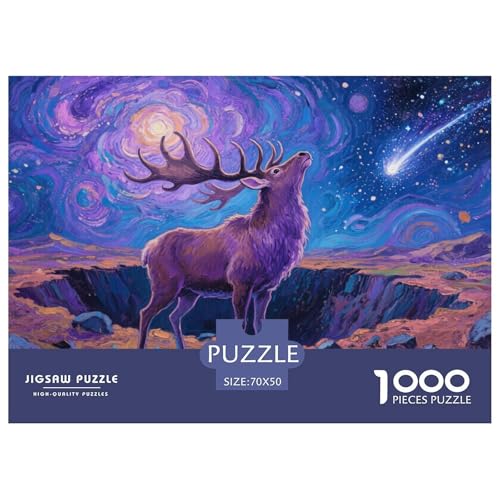Puzzles Père David's Hirsch Aus 1000 Teilen Für Erwachsene,Kosmische Landschaft EIN Unmögliches Geschicklichkeitsspiel Familien-Puzzlespiel Home-Dekoration 70x50cm/1000pcs von YYVKPMLXC