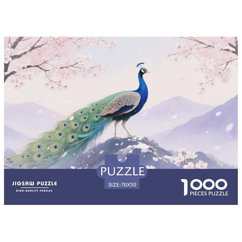Puzzles Pfau 1000 Stücken Für Erwachsene,Schneebedeckter Kirschblüten Berg Anspruchsvolles Intelligenz-Puzzle Spielzeug, Familien-Puzzlespiel Home-Dekoration 70x50cm/1000pcs Puzzles Pfau 1000 Stücken Für Erwachsene,Schneebedeckter Kirschblüten Berg Anspruchsvolles Intelligenz-Puzzle Spielzeug, Familien-Puzzlespiel Home-Dekoration 70x50cm/1000pcs von YYVKPMLXC