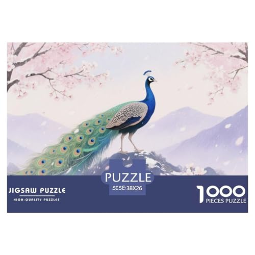 Puzzles Pfau Aus 1000 Teilen Für Erwachsene,Schneebedeckter Kirschblüten Berg EIN Unmögliches Geschicklichkeitsspiel Familien-Puzzlespiel Home-Dekoration 38x26cm/1000pcs Puzzles Pfau Aus 1000 Teilen Für Erwachsene,Schneebedeckter Kirschblüten Berg EIN Unmögliches Geschicklichkeitsspiel Familien-Puzzlespiel Home-Dekoration 38x26cm/1000pcs von YYVKPMLXC