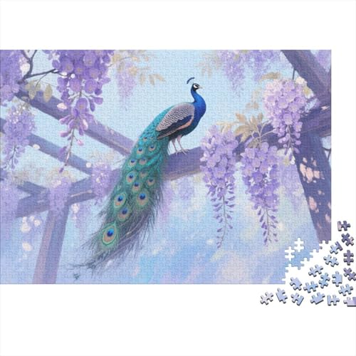 Puzzles Pfau Aus 1000 Teilen Für Erwachsene,Wisterie EIN Unmögliches Geschicklichkeitsspiel Familien-Puzzlespiel Home-Dekoration 1000pcs (75x50cm) von YYVKPMLXC
