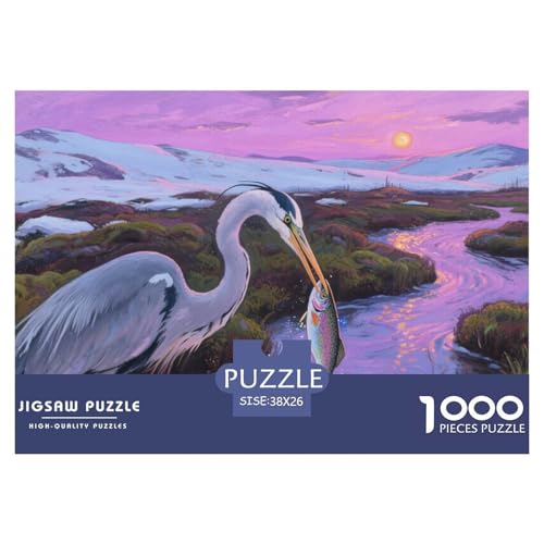 Puzzles Reiher Aus 1000 Teilen Für Erwachsene,Berg Sonnenuntergang Landschaft Anspruchsvolles Spielzeug Schnipselpuzzle Familien-Puzzlespiel Home-Dekoration 38x26cm/1000pcs Puzzles Reiher Aus 1000 Teilen Für Erwachsene,Berg Sonnenuntergang Landschaft Anspruchsvolles Spielzeug Schnipselpuzzle Familien-Puzzlespiel Home-Dekoration 38x26cm/1000pcs von YYVKPMLXC