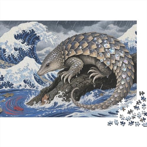 Puzzles Schuppentiere Mit 1000 Stücken Für Erwachsene,Große Welle Anspruchsvolles Spielzeug Intelligenz-Puzzle Home-Dekoration 1000pcs (75x50cm) von YYVKPMLXC