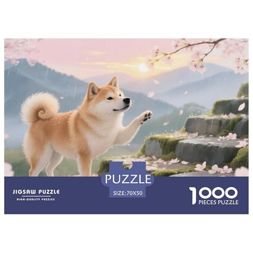 Puzzles Shiba Inu Hund Aus 1000 Teilen Für Erwachsene,Kirschblüten Regen Berg Szene EIN Unmögliches Geschicklichkeitsspiel Familien-Puzzlespiel Home-Dekoration 70x50cm/1000pcs Puzzles Shiba Inu Hund Aus 1000 Teilen Für Erwachsene,Kirschblüten Regen Berg Szene EIN Unmögliches Geschicklichkeitsspiel Familien-Puzzlespiel Home-Dekoration 70x50cm/1000pcs von YYVKPMLXC