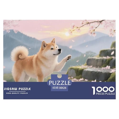 Puzzles Shiba Inu Hund Mit 1000 Stücken Für Erwachsene,Kirschblüten Regen Berg Szene EIN Unmögliches Geschicklichkeitsspiel Familien-Puzzlespiel Home-Dekoration 38x26cm/1000pcs Puzzles Shiba Inu Hund Mit 1000 Stücken Für Erwachsene,Kirschblüten Regen Berg Szene EIN Unmögliches Geschicklichkeitsspiel Familien-Puzzlespiel Home-Dekoration 38x26cm/1000pcs von YYVKPMLXC