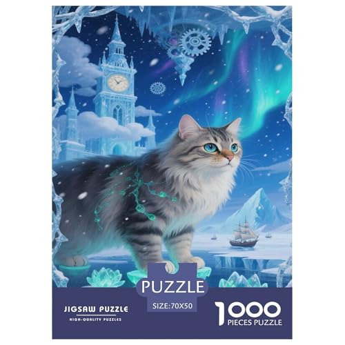 Puzzles Sibirische Katze Mit 1000 Stücken Für Erwachsene,Ice Schloss EIN Unmögliches Geschicklichkeitsspiel Familien-Puzzlespiel Home-Dekoration 70x50cm/1000pcs Puzzles Sibirische Katze Mit 1000 Stücken Für Erwachsene,Ice Schloss EIN Unmögliches Geschicklichkeitsspiel Familien-Puzzlespiel Home-Dekoration 70x50cm/1000pcs von YYVKPMLXC