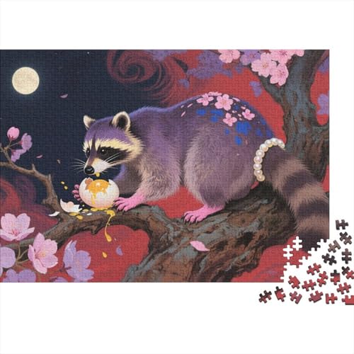 Puzzles Waschbär Aus 1000 Teilen Für Erwachsene,Fantasielandschaft EIN Unmögliches Geschicklichkeitsspiel Intelligenz-Puzzle Home-Dekoration 1000pcs (75x50cm) von YYVKPMLXC