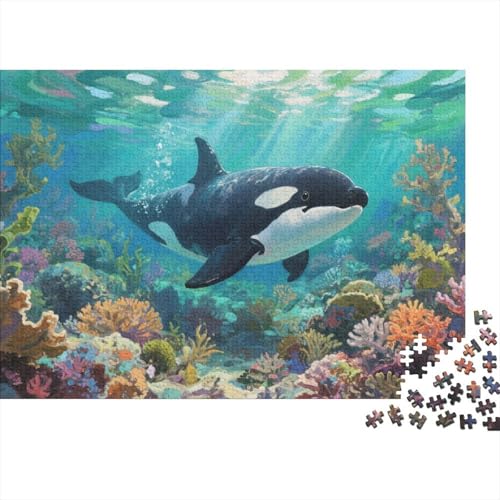 Puzzles Willer Wal Aus 1000 Teilen Für Erwachsene,Korallenriff EIN Unmögliches Geschicklichkeitsspiel Intelligenz-Puzzle Home-Dekoration 1000pcs (75x50cm) von YYVKPMLXC