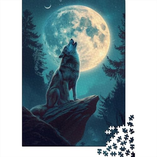 Puzzles Wolf Aus 1000 Teilen Für Erwachsene, EIN Unmögliches Geschicklichkeitsspiel Figurenpuzzle Lernspiel Spielzeug Geschenk Home-Dekoration 1000pcs (75x50cm) von YYVKPMLXC