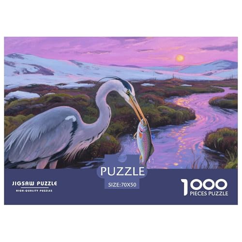 Reiher 1000-teiliges Puzzle Für Erwachsene,Berg Sonnenuntergang Landschaft Anspruchsvolles Intelligenz-Puzzle Spielzeug, Familien-Puzzlespiel Home-Dekoration 70x50cm/1000pcs Reiher 1000-teiliges Puzzle Für Erwachsene,Berg Sonnenuntergang Landschaft Anspruchsvolles Intelligenz-Puzzle Spielzeug, Familien-Puzzlespiel Home-Dekoration 70x50cm/1000pcs von YYVKPMLXC