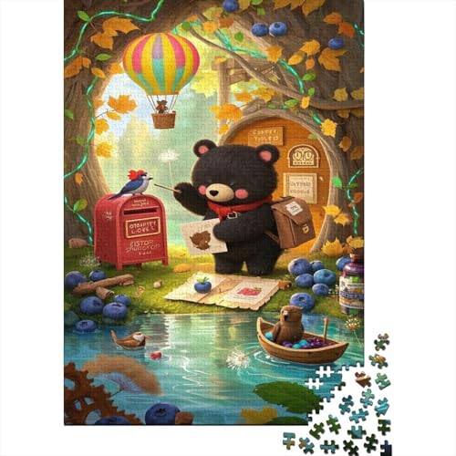 Schwarzbär 1000-teilige Puzzles Für Erwachsene, Waldbachebene EIN Unmögliches Geschicklichkeitsspiel Schnipselpuzzle Familien-Puzzlespiel Home-Dekoration 1000pcs (75x50cm) von YYVKPMLXC