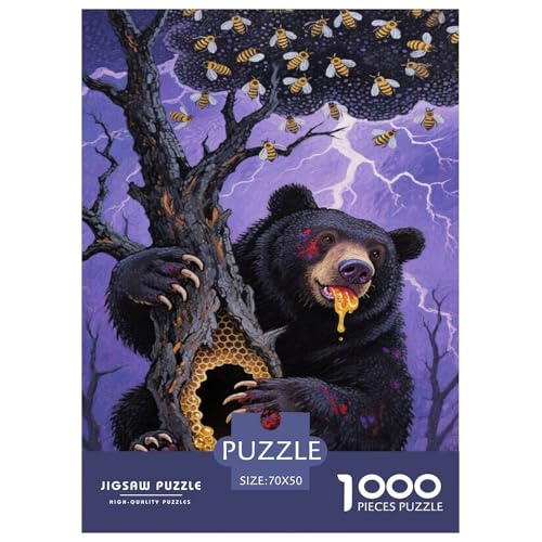 Schwarzbär 1000-teilige Puzzles Für Erwachsene,Biene EIN Unmögliches Geschicklichkeitsspiel Familien-Puzzlespiel Home-Dekoration 70x50cm/1000pcs Schwarzbär 1000-teilige Puzzles Für Erwachsene,Biene EIN Unmögliches Geschicklichkeitsspiel Familien-Puzzlespiel Home-Dekoration 70x50cm/1000pcs von YYVKPMLXC