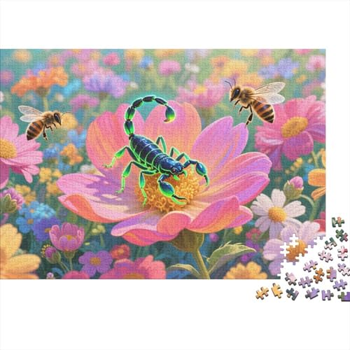 Skorpion 1000-teilige Puzzles Für Erwachsene EIN Unmögliches Geschicklichkeitsspiel Blumenfeld Ökosystem Familien-Puzzlespiel Home-Dekoration 1000pcs (75x50cm) von YYVKPMLXC